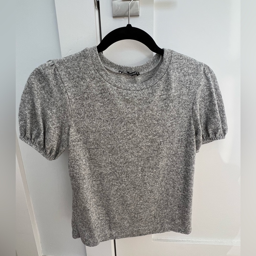 Grey Zara cotton t-shirt